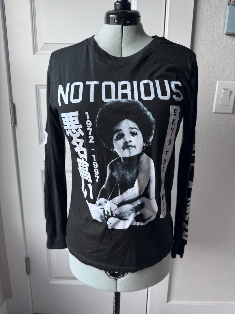 Notorious Graphic Long-Sleeve Kids Top - Black